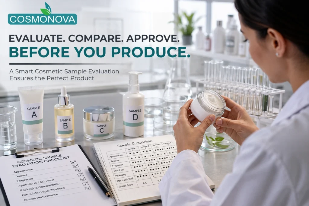 cosmetic sample evaluation checklist