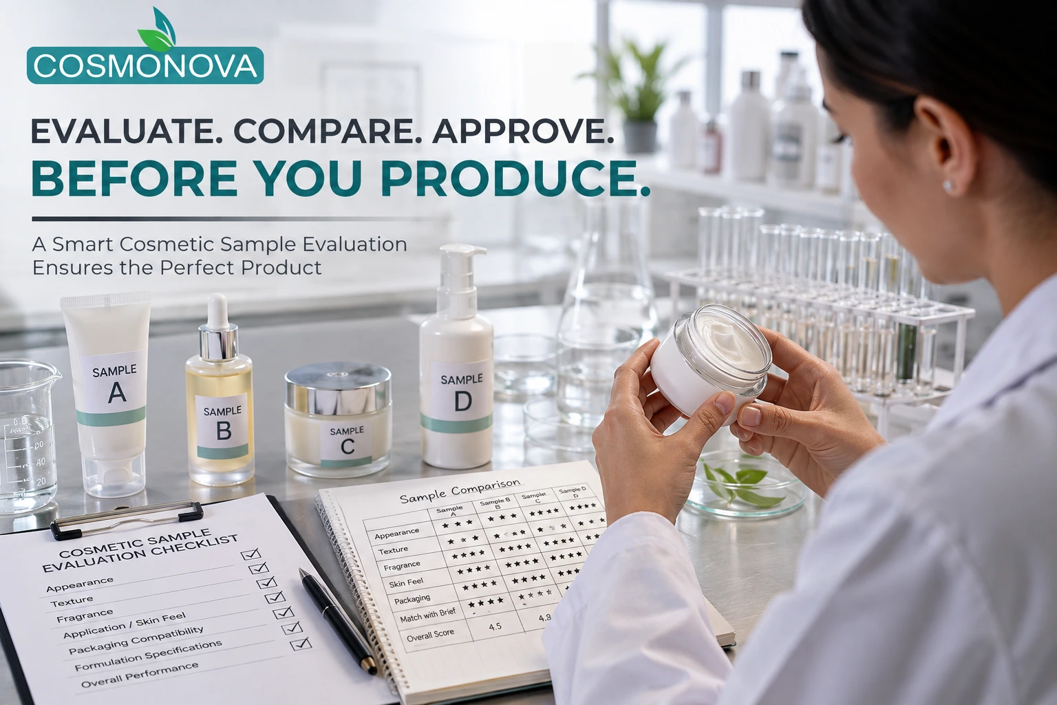 cosmetic sample evaluation checklist
